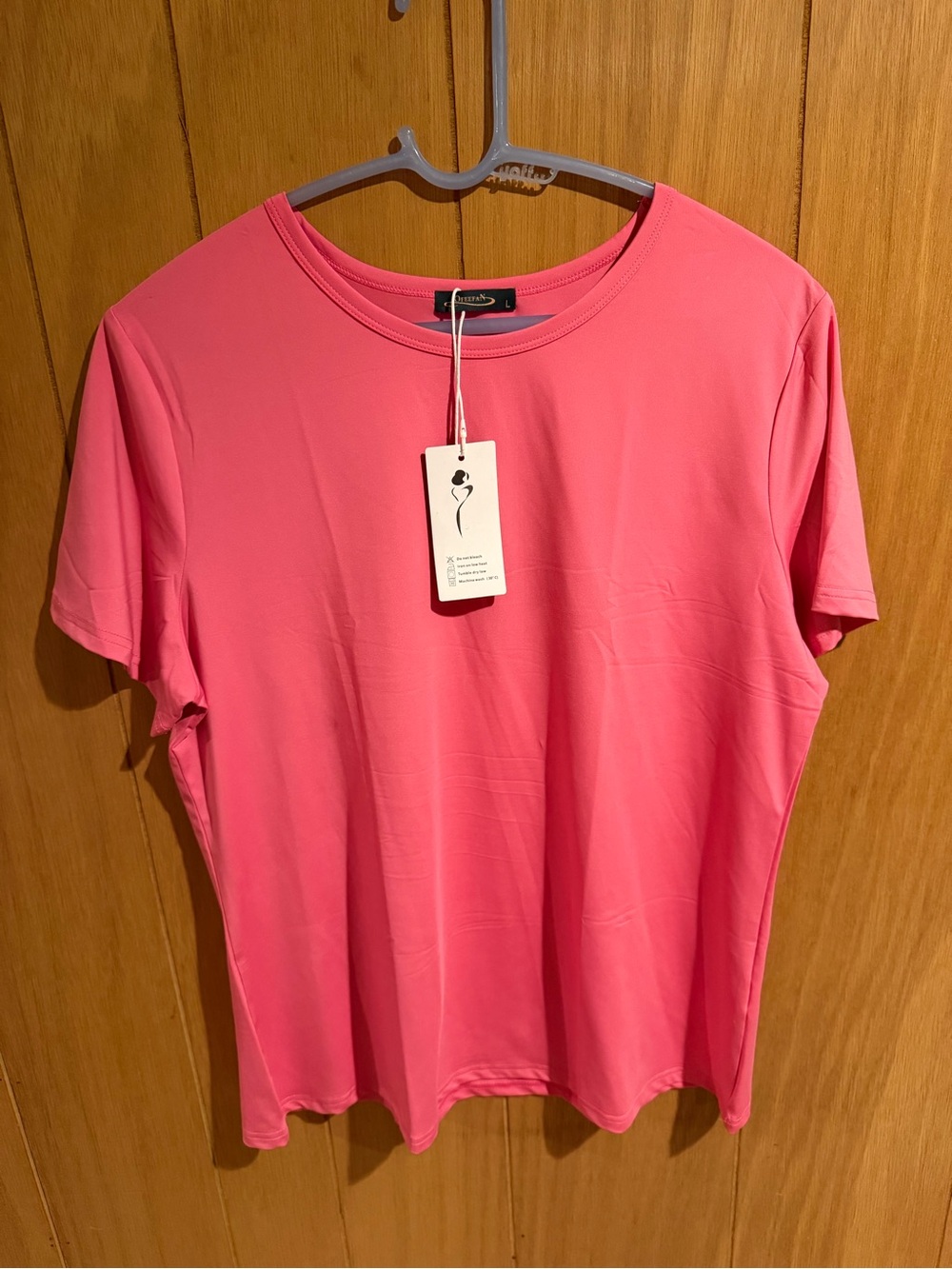 Women's Pink Short Sleeve Crewneck Tee - Unbranded